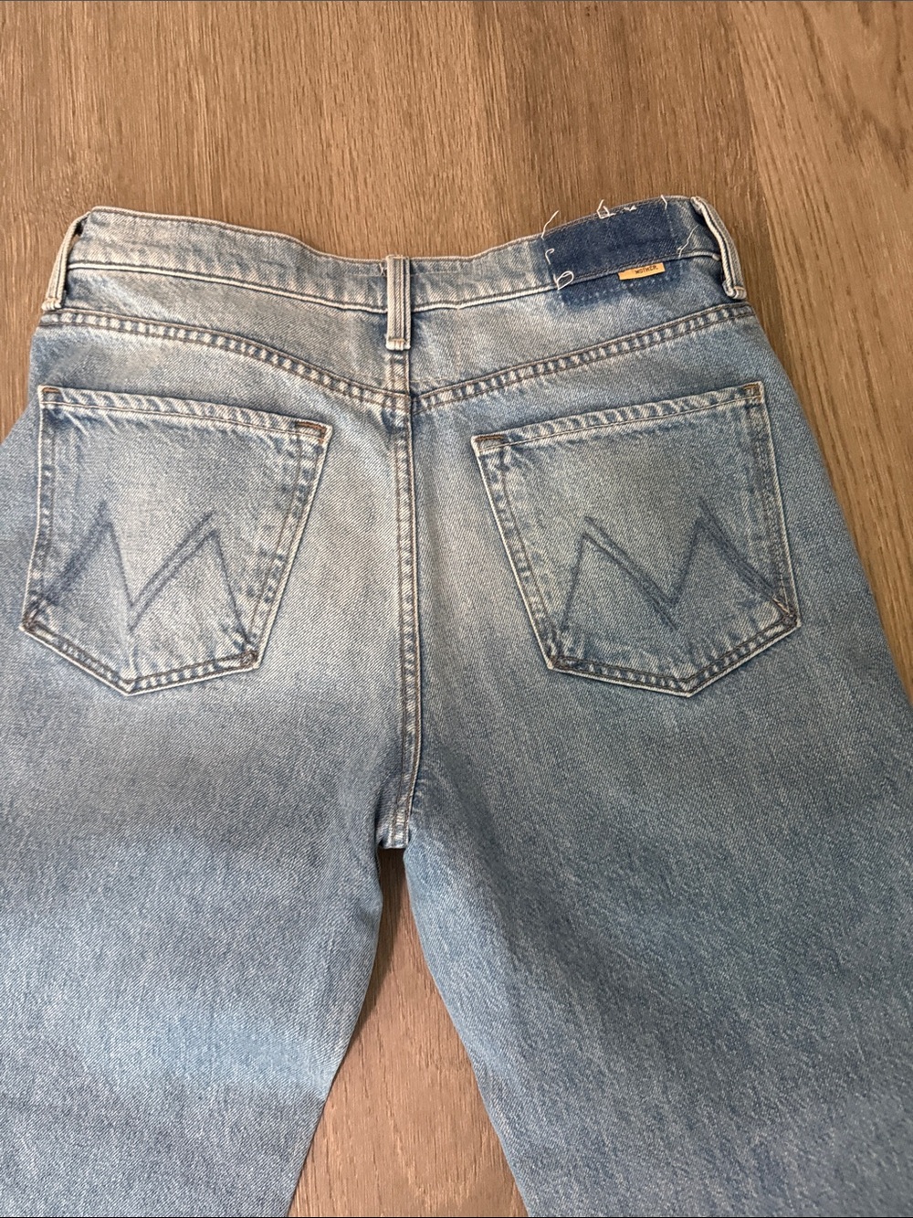 MOTHER Women's Light Wash Straight Jeans - Picture 7 of 9